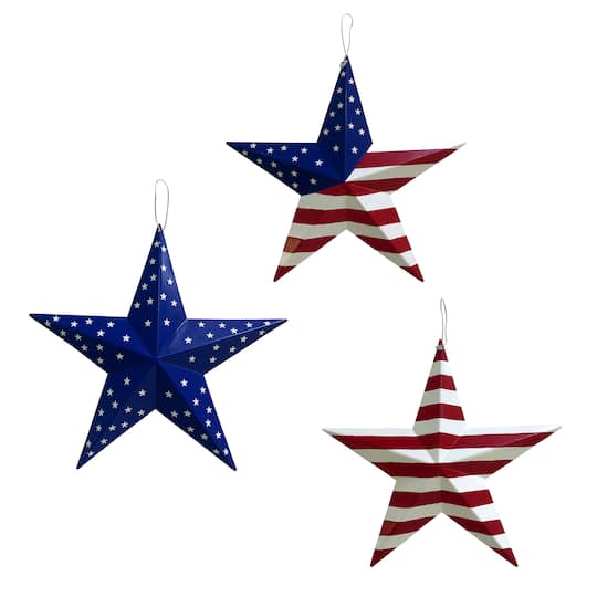Assorted 10&#x22; Patriotic Star Wall Hanging by Celebrate It&#x2122;, 1pc.